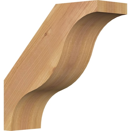 Ekena Millwork 3 1/2"W x 10"D x 10"H Funston Smooth Knee Brace, Western Red Cedar BRC04X10X10FST00SWR